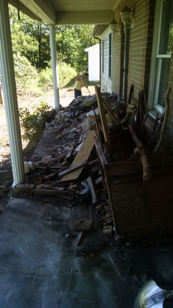 Hoarder Porch Outdoor Extreme Cleanup